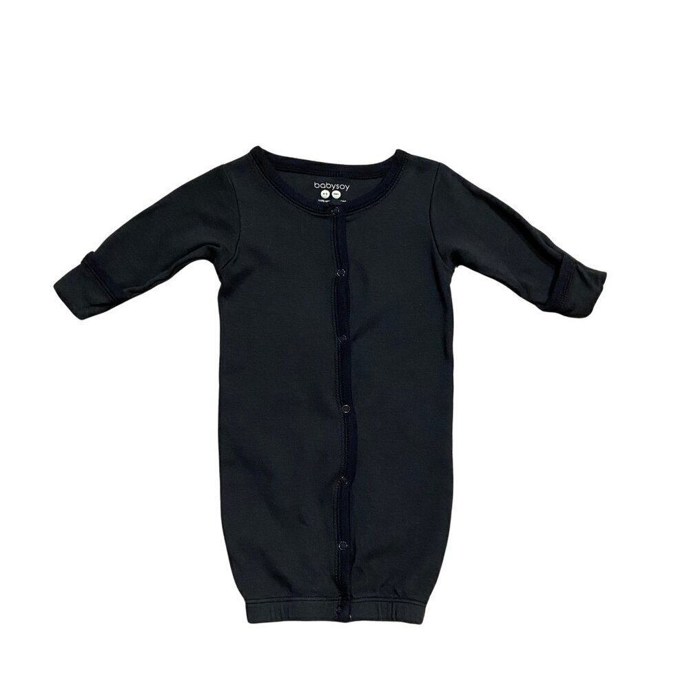 Baby Soy Black Organic Sleep Gown - Size 0-3 months - Like New!
